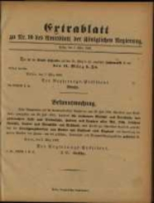 Extrablatt zu Nr. 10 des Amtsblatt der Königlichen Regierung. Posen, den 7. März 1893