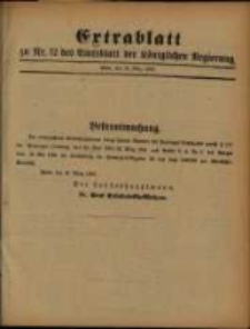 Extrablatt zu Nr. 12 des Amtsblatt der Königlichen Regierung. Posen, den 20. März 1893