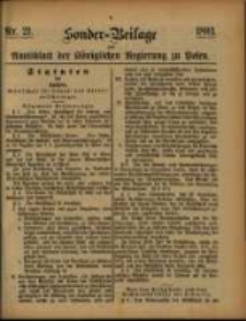 Sonder- Beilage zum Amtsblatt der Königlichen Regierung zu Posen