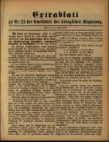 Extrablatt zu Nr. 23 des Amtsblatt der Königlichen Regierung. Posen, den 10. Juni 1893