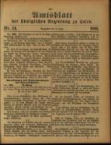 Amtsblatt der Königlichen Regierung zu Posen. 1893.06.13 Nro.24