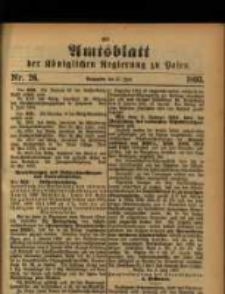 Amtsblatt der Königlichen Regierung zu Posen. 1893.06.27 Nro.26