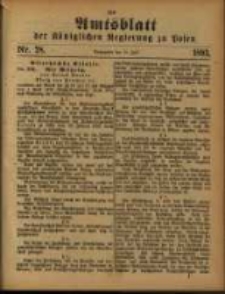 Amtsblatt der Königlichen Regierung zu Posen. 1893.07.11 Nro.28