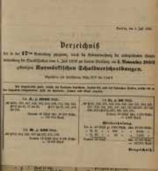 Verzeichniss ...vom 1. Juli 1893 ... am 1. November 1893 ...