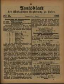 Amtsblatt der Königlichen Regierung zu Posen. 1893.08.01 Nro.31