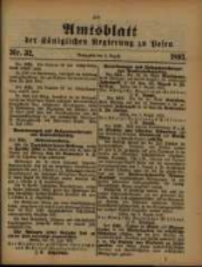 Amtsblatt der Königlichen Regierung zu Posen. 1893.08.08 Nro.32