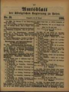 Amtsblatt der Königlichen Regierung zu Posen. 1893.08.15 Nro.33