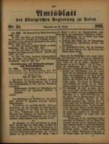 Amtsblatt der Königlichen Regierung zu Posen. 1893.08.15 Nro.34