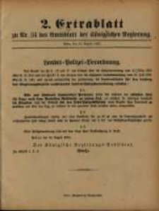 2. Extrablatt zu Nr. 34 des Amtsblatt der Königlichen Regierung. Posen, den 23. August 1893