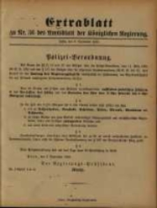 Extrablatt zu Nr. 36 des Amtsblatt der Königlichen Regierung. Posen, den 8. September 1893