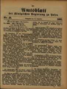 Amtsblatt der Königlichen Regierung zu Posen. 1893.09.19 Nro.38
