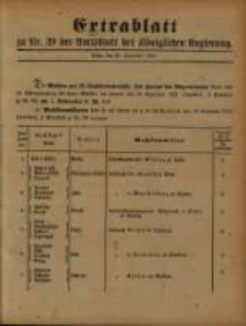 Extrablatt zu Nr. 39 des Amtsblatt der Königlichen Regierung. Posen, den 28. September 1893