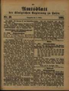 Amtsblatt der Königlichen Regierung zu Posen. 1893.09.26 Nro.40