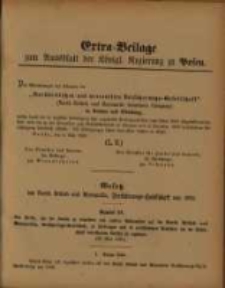 Extra = Beilage zum Amtsblatt der Königl. Regierung zu Posen