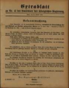 Extrablatt zu Nr. 41 des Amtsblatt der Königlichen Regierung. Posen, den 13. October 1893