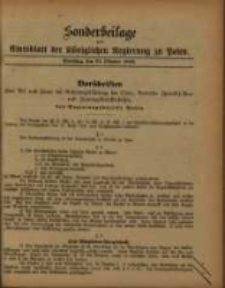 Sonderbeilage zum Amtsblatt der Königlichen Regierung zu Posen