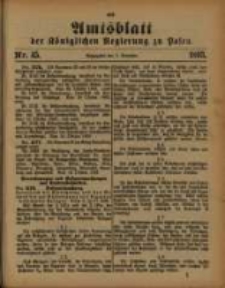 Amtsblatt der Königlichen Regierung zu Posen. 1893.11.07 Nro.45