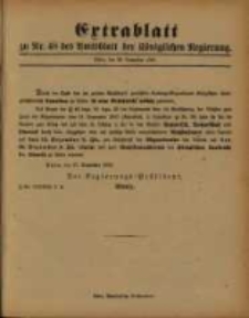 Extrablatt zu Nr. 48 des Amtsblatt der Königlichen Regierung. Posen, den 28. October 1893