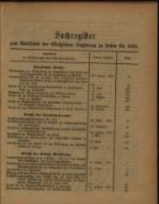 Sachregister .. für 1893