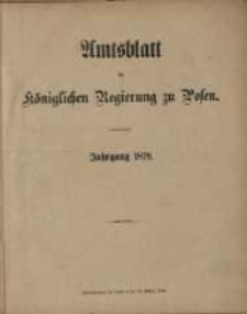 Amtsblatt der Königlichen Regierung zu Posen. 1879.01.01 Nro.1