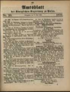 Amtsblatt der Königlichen Regierung zu Posen. 1879.05.13 Nro.20