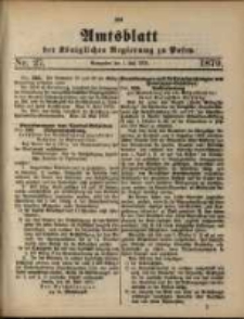 Amtsblatt der Königlichen Regierung zu Posen. 1879.07.01 Nro.27