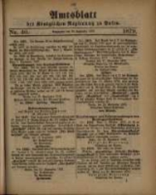 Amtsblatt der Königlichen Regierung zu Posen. 1879.09.30 Nro.40