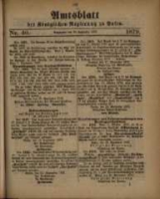Amtsblatt der Königlichen Regierung zu Posen. 1879.09.30 Nro.40