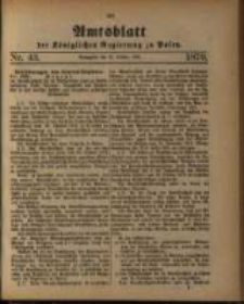 Amtsblatt der Königlichen Regierung zu Posen. 1879.10.21 Nro.43