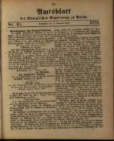 Amtsblatt der Königlichen Regierung zu Posen. 1879.11.11 Nro.46