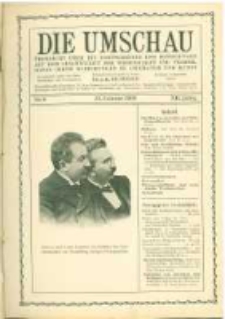 Die Umschau: übersicht über die Fortschritte und Bewegungen auf dem Gesamtgebiet der Wissenschaft, Technik, Litteratur und Kunst. 1908.02.22 Jg.12 Nr.8