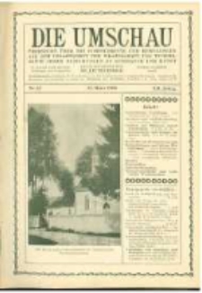 Die Umschau: übersicht über die Fortschritte und Bewegungen auf dem Gesamtgebiet der Wissenschaft, Technik, Litteratur und Kunst. 1908.03.21 Jg.12 Nr.12