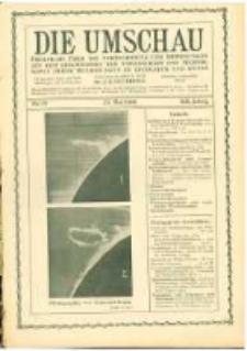 Die Umschau: übersicht über die Fortschritte und Bewegungen auf dem Gesamtgebiet der Wissenschaft, Technik, Litteratur und Kunst. 1908.05.23 Jg.12 Nr.21