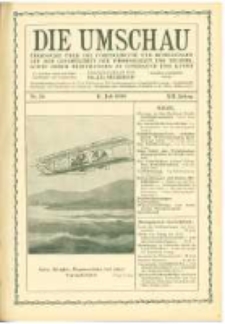 Die Umschau: übersicht über die Fortschritte und Bewegungen auf dem Gesamtgebiet der Wissenschaft, Technik, Litteratur und Kunst. 1908.07.11 Jg.12 Nr.28