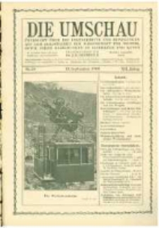 Die Umschau: übersicht über die Fortschritte und Bewegungen auf dem Gesamtgebiet der Wissenschaft, Technik, Litteratur und Kunst. 1908.09.19 Jg.12 Nr.38