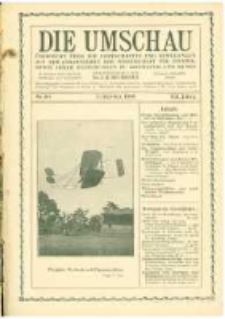 Die Umschau: übersicht über die Fortschritte und Bewegungen auf dem Gesamtgebiet der Wissenschaft, Technik, Litteratur und Kunst. 1908.10.03 Jg.12 Nr.40