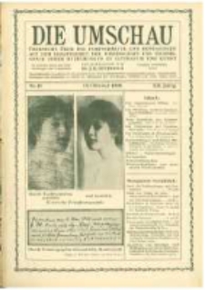 Die Umschau: übersicht über die Fortschritte und Bewegungen auf dem Gesamtgebiet der Wissenschaft, Technik, Litteratur und Kunst. 1908.10.10 Jg.12 Nr.41