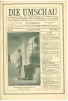 Die Umschau: übersicht über die Fortschritte und Bewegungen auf dem Gesamtgebiet der Wissenschaft, Technik, Litteratur und Kunst. 1908.10.17 Jg.12 Nr.42