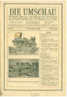 Die Umschau: übersicht über die Fortschritte und Bewegungen auf dem Gesamtgebiet der Wissenschaft, Technik, Litteratur und Kunst. 1908.11.21 Jg.12 Nr.47