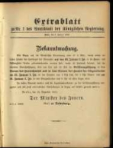 Extrablatt zu Nr. 1 des Amtsblatt der Königlichen Regierung. Posen, den 2. Januar 1894