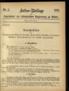 Extra - Beilage zum Amtsblatt der Königlichen Regierung zu Posen