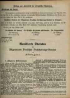 Beilage zum Amtsblatt der Königlichen Regierung