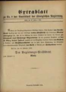 Extrablatt zu Nr. 8 des Amtsblatt der Königlichen Regierung. Posen, den 26. Februar 1894