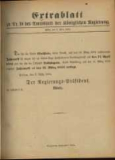 Extrablatt zu Nr. 10 des Amtsblatt der Königlichen Regierung. Posen, den 8. März 1894