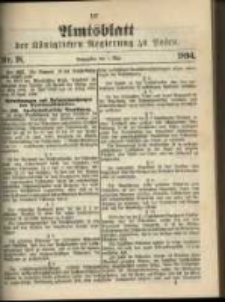 Amtsblatt der Königlichen Regierung zu Posen. 1894.05.01 Nro.18