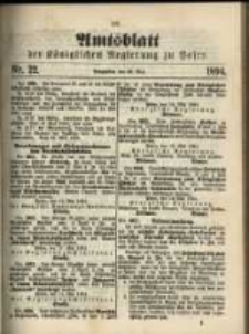 Amtsblatt der Königlichen Regierung zu Posen. 1894.05.29 Nro.22