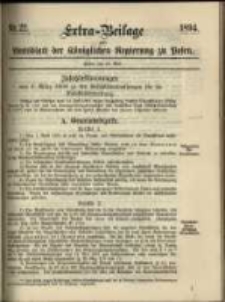 Extra - Beilage zum Amtsblatt der Königlichen Regierung zu Posen