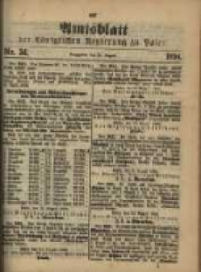 Amtsblatt der Königlichen Regierung zu Posen. 1894.08.21 Nro.34
