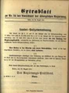 Extrablatt zu Nr. 34 des Amtsblatt der Königlichen Regierung. Posen, den 24. August 1894