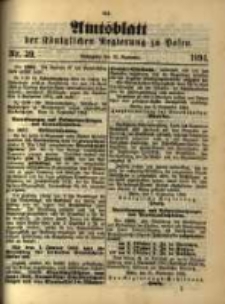Amtsblatt der Königlichen Regierung zu Posen. 1894.09.25 Nro.39